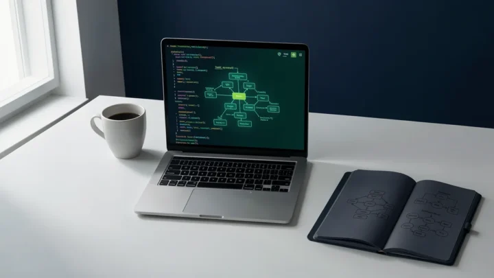 Featured image: Professional featured image for: How to Create a Database With PostgreSQL. Clean editorial illustrat