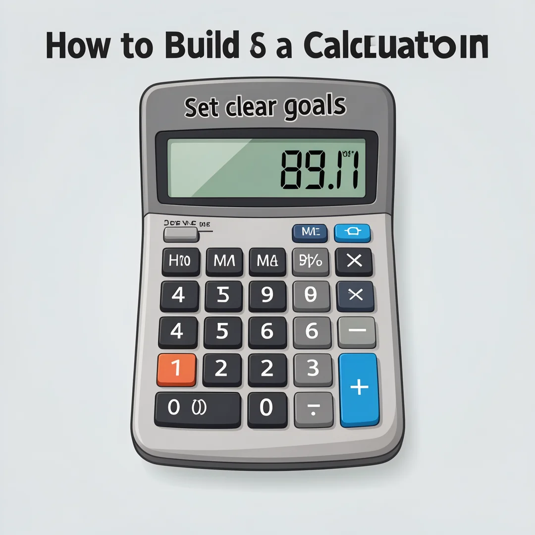 Step 3: Illustration for step: Set clear goals related to How to Build a Simple Calculator With JavaScript,